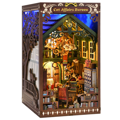 Cat Affairs Bureau DIY Book Nook Kit-Book Nook World