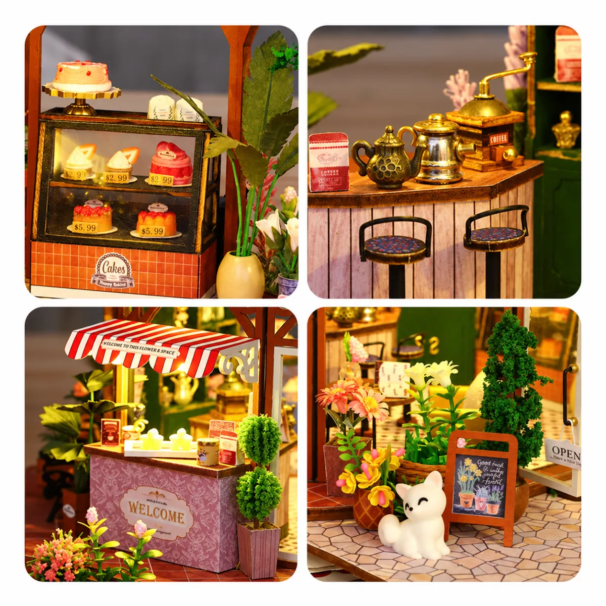 Charmant café en tuindetails