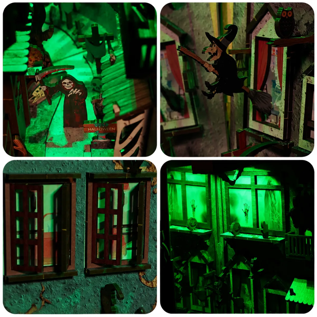 Griezelige Halloween-scène details