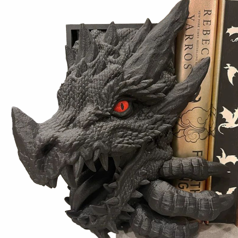 Guardian Dragon 3D Book Nook – Fantasy Bookshelf Decor & Bookend-Book Nook World