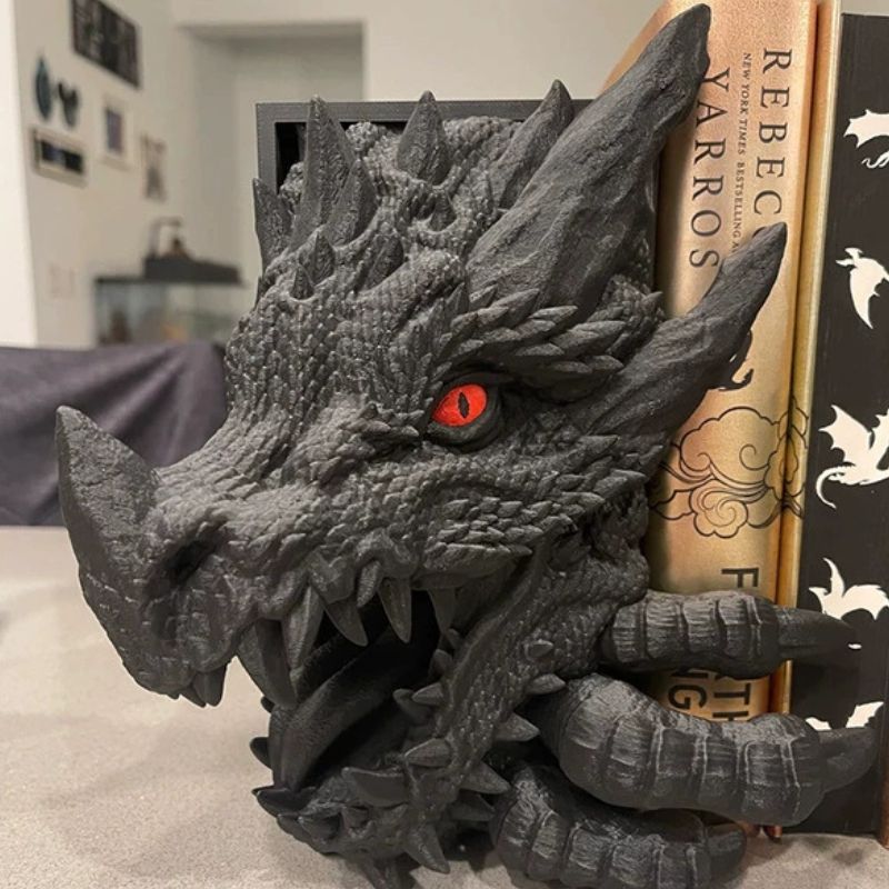 Guardian Dragon 3D Book Nook – Fantasy Bookshelf Decor & Bookend