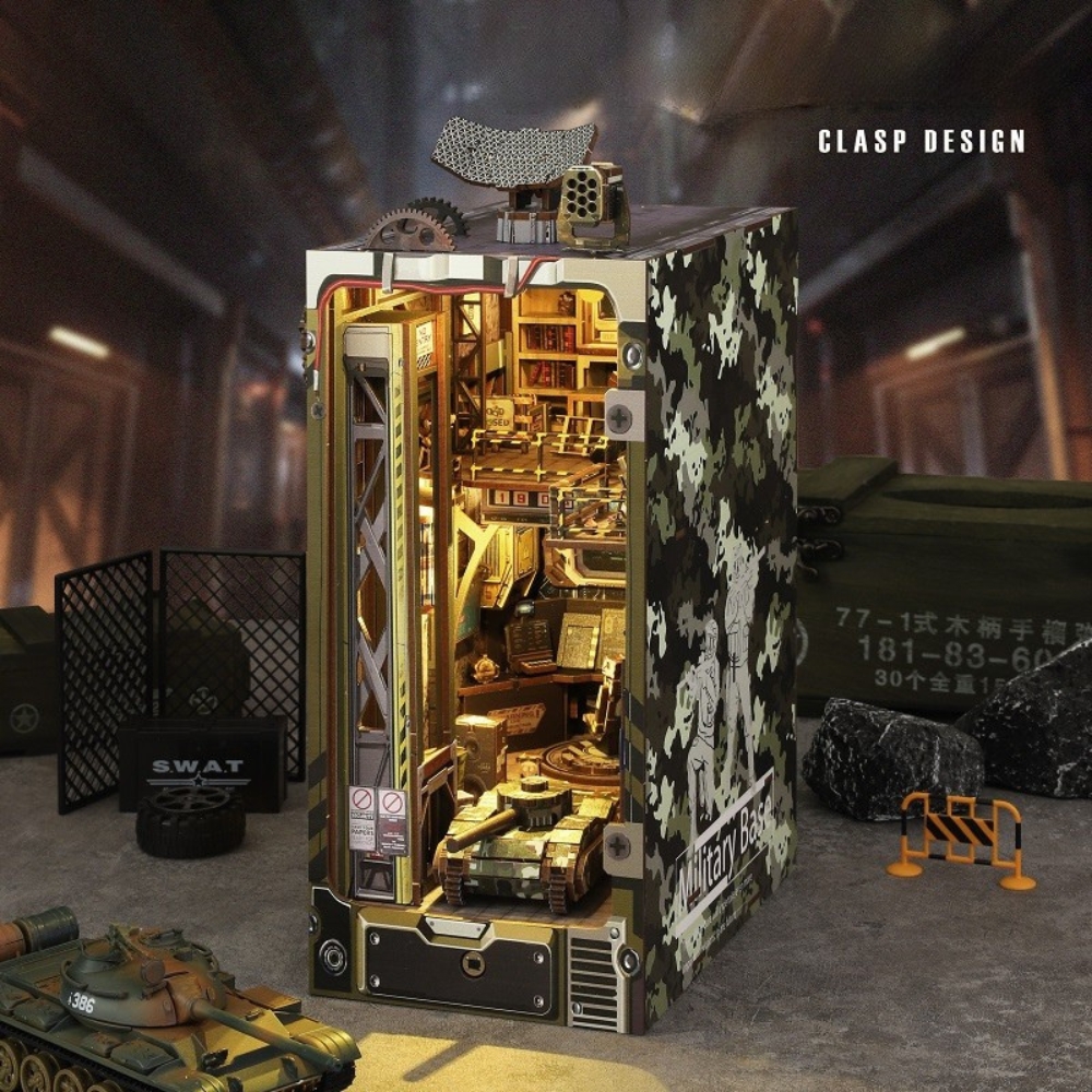 Military Base DIY Book Nook Kit-Book Nook World