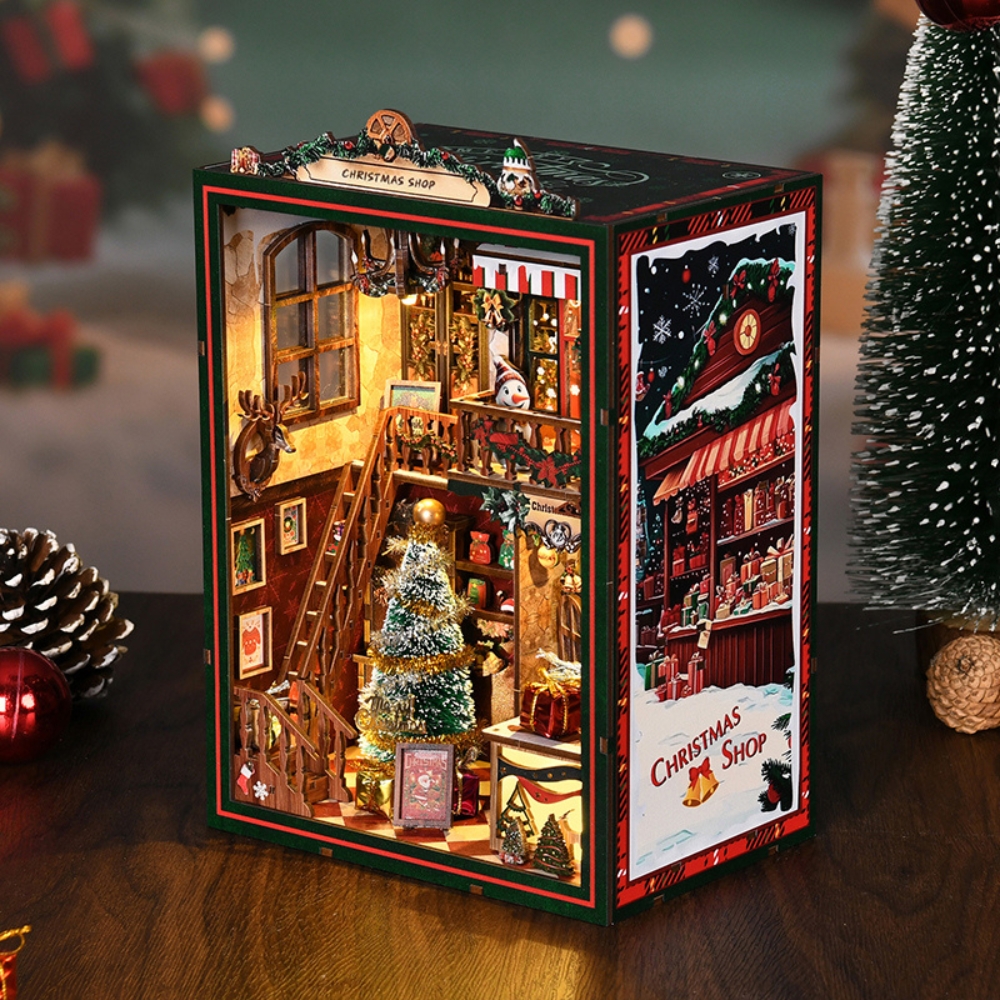 Christmas Shop DIY Book Nook Kit-Book Nook World
