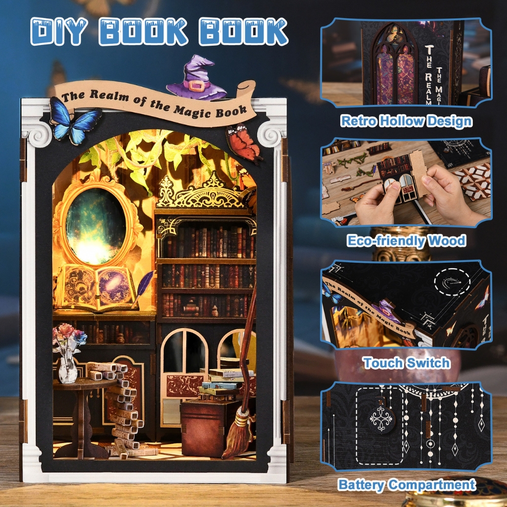 The Realm Of The Magic Book DIY Book Nook-Book Nook World