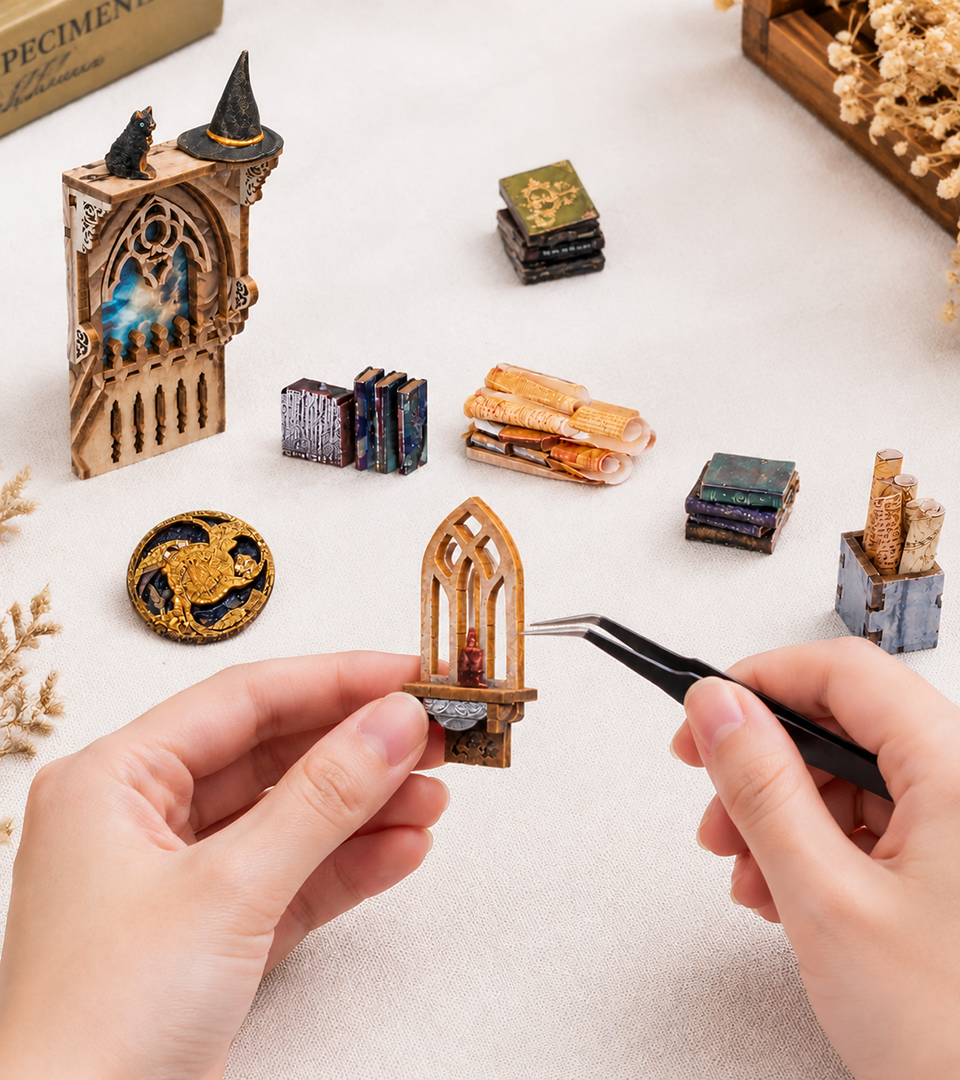 Bouwdetail van Sterrenkaart Geheimen DIY Boekenhoek Kit