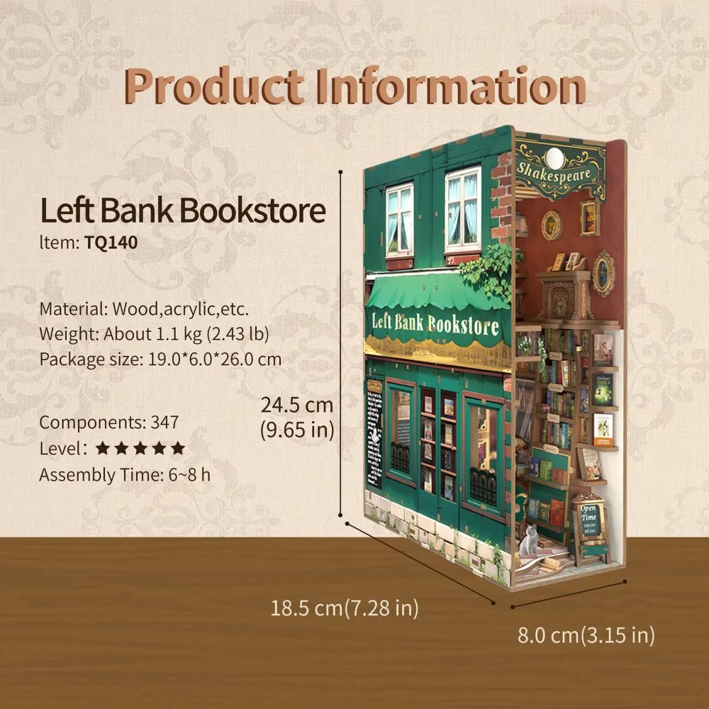 Left Bank Bookstore DIY Book Nook Kit