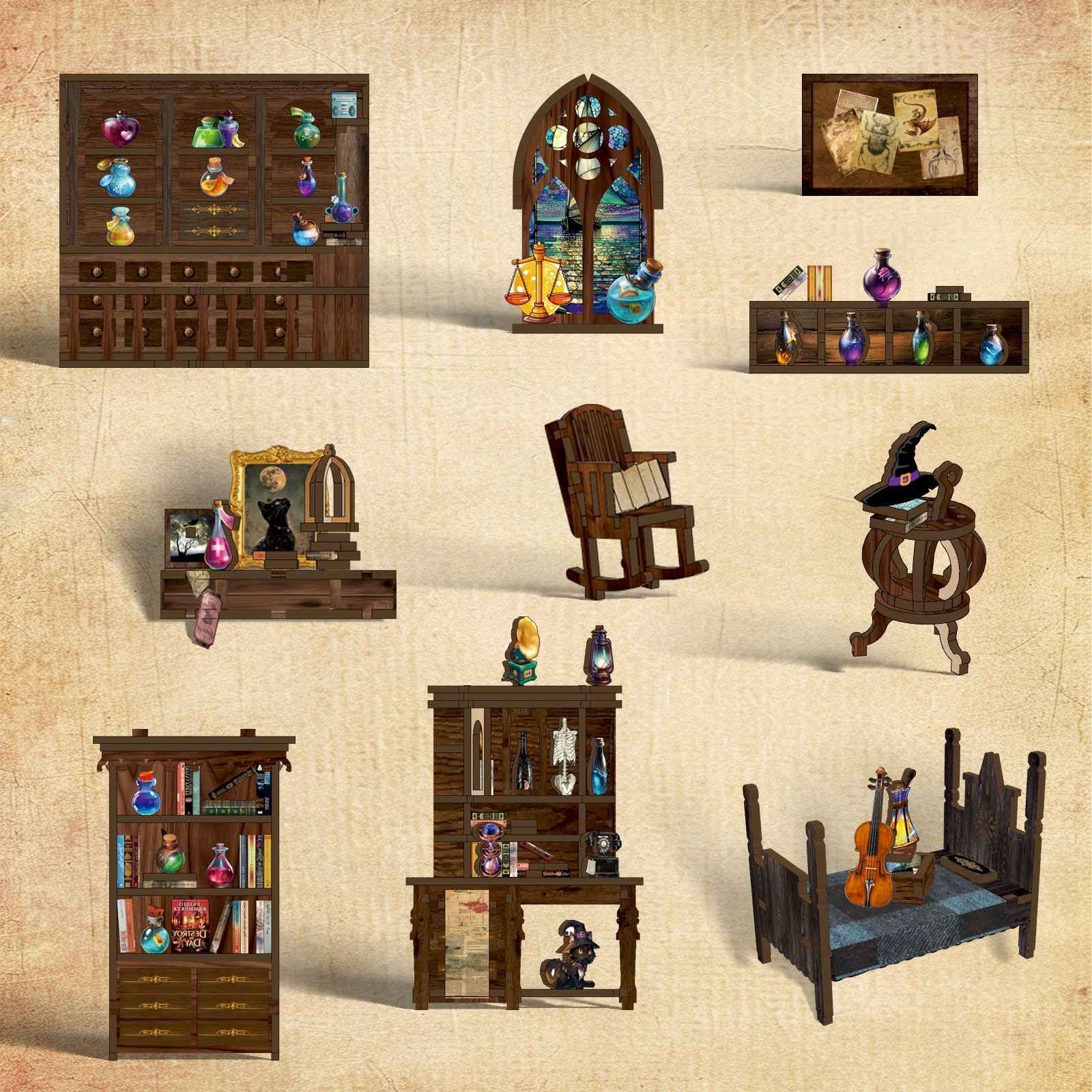 Magic Series: Magic Potion House DIY Book Nook Kit-Book Nook World