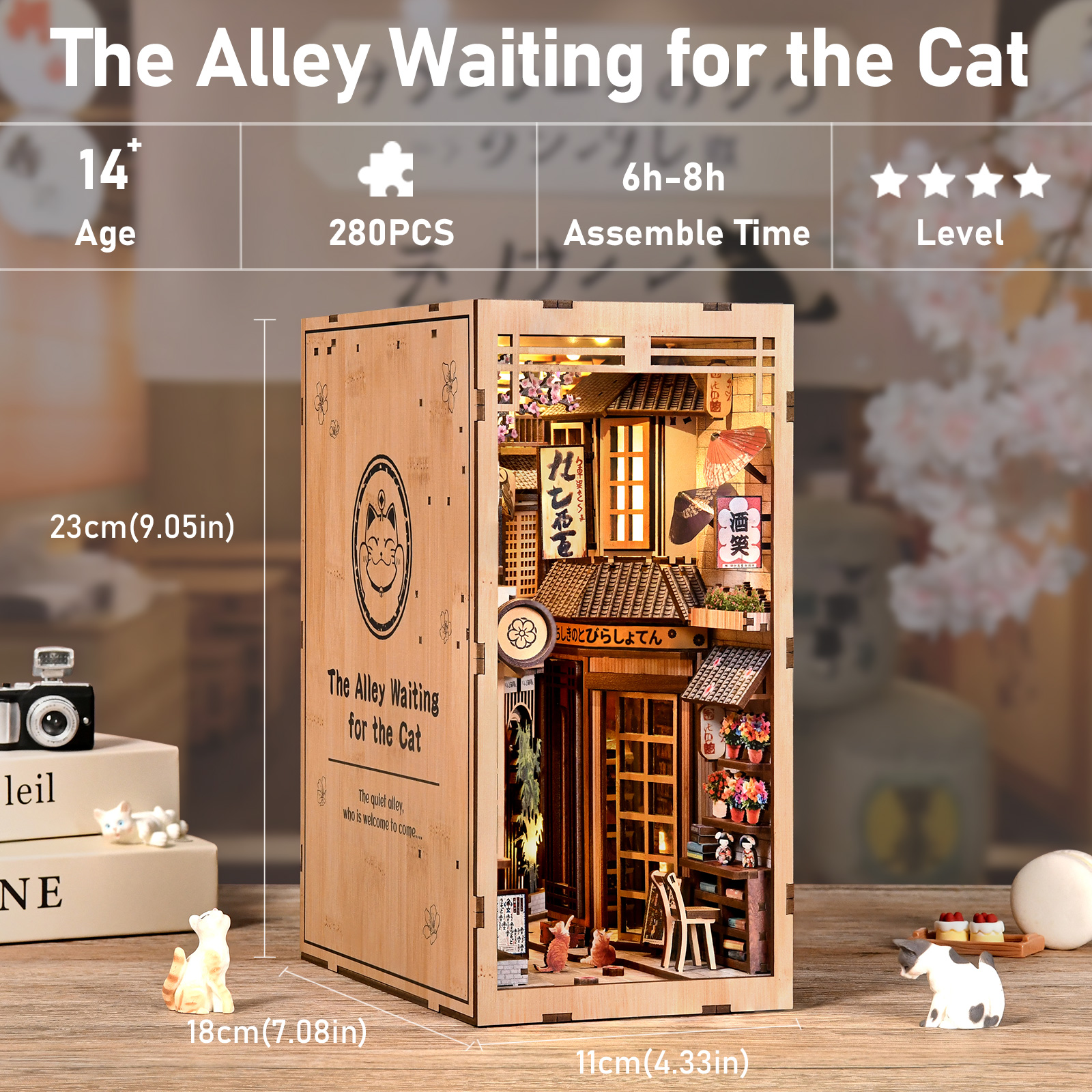 The Alley Waiting For The Cat DIY Book Nook Kit