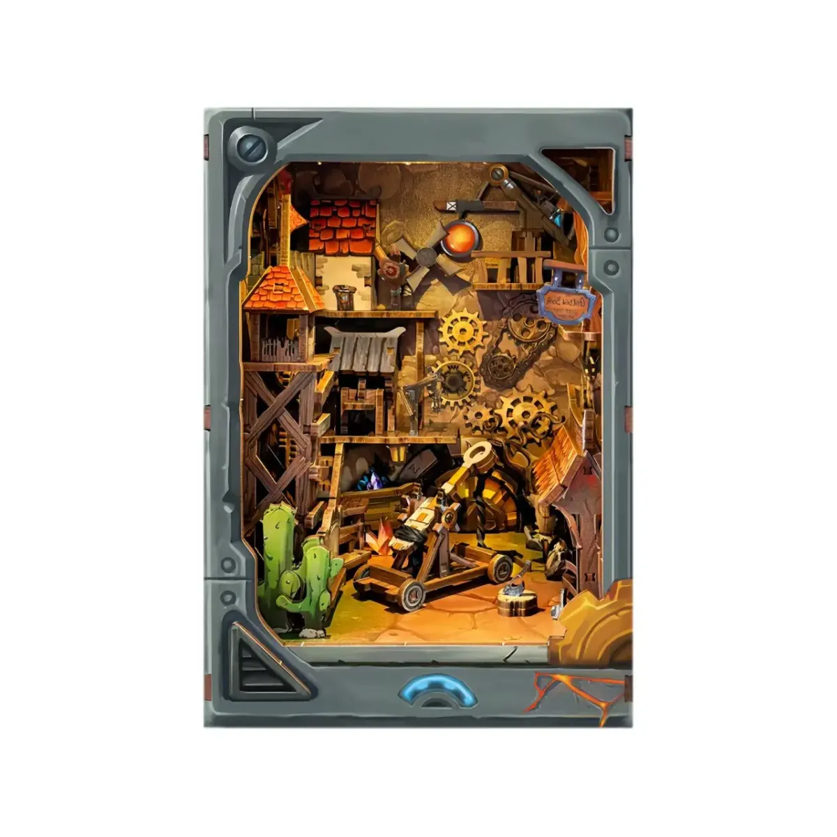 Mining Zone Fortress DIY Book Nook Kit build details