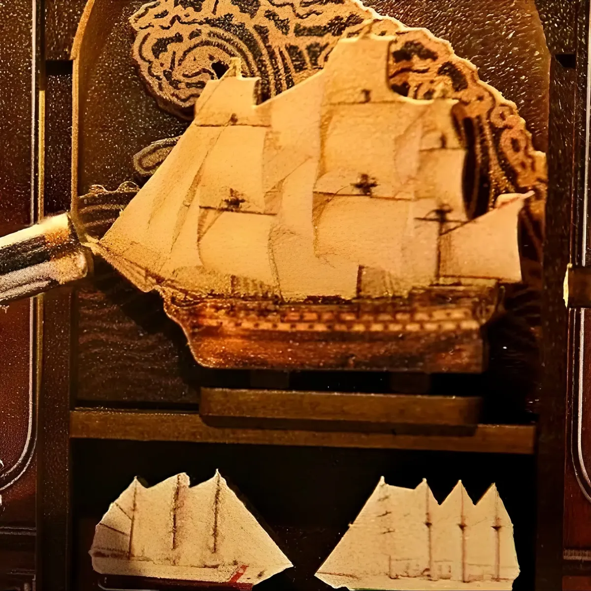Matching Marine Scene Multi-Size Ship Props