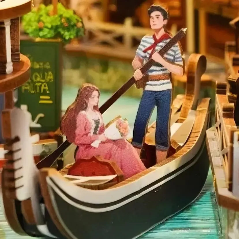 Romantic Couple Figure Mini Scene