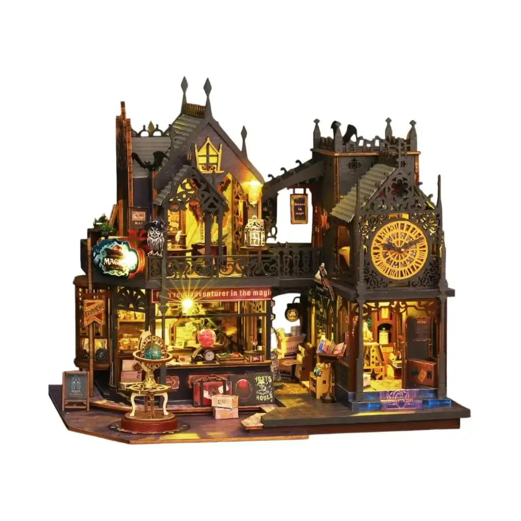 Holo Magic City DIY Miniature Dollhouse Kit build details