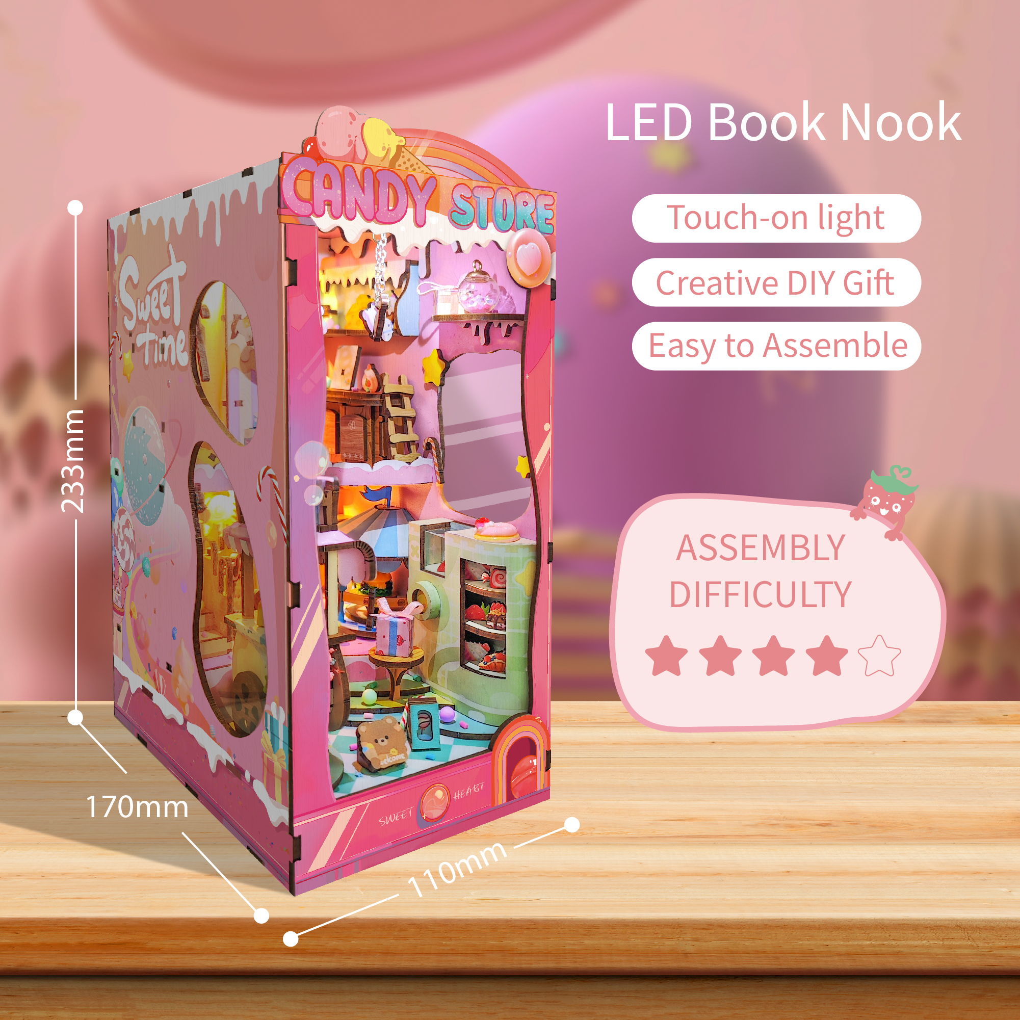 Candy Store DIY Book Nook Kit-Book Nook World