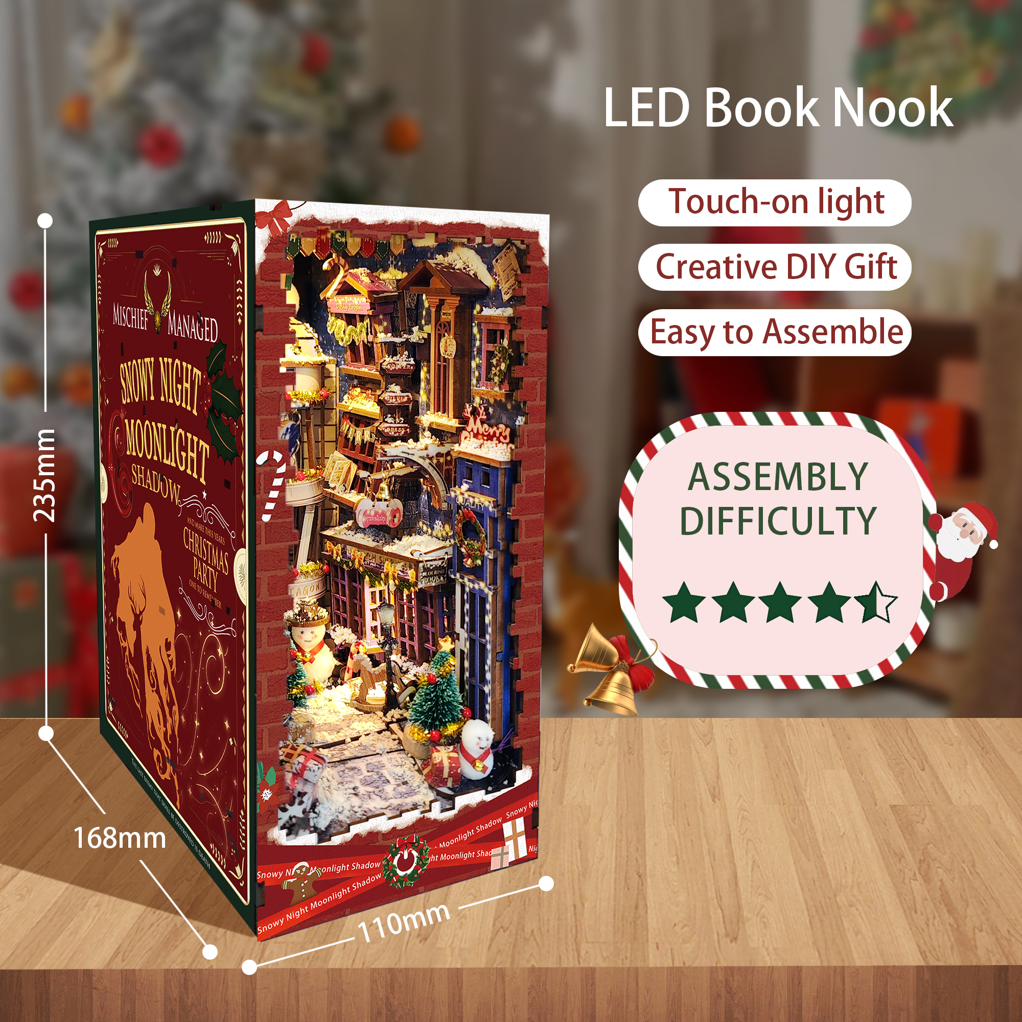 Merry Christmas DIY Book Nook Kit-Book Nook World