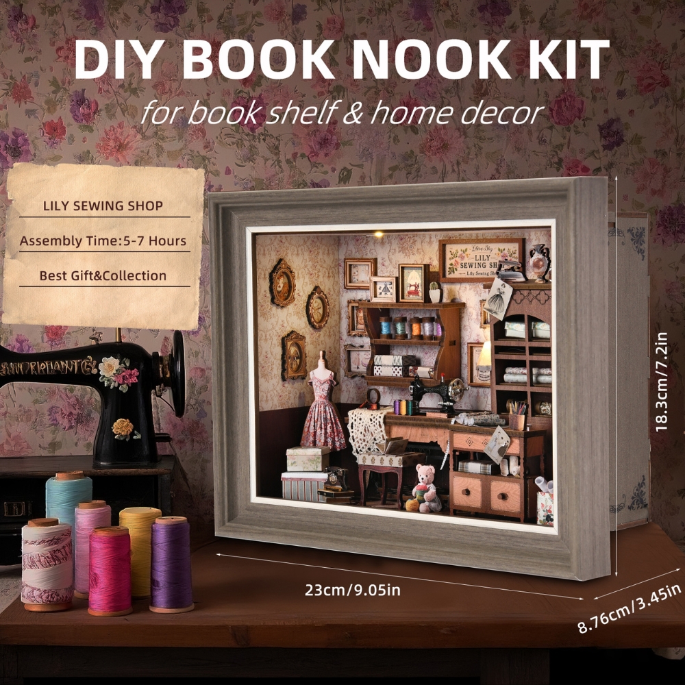 Lily Sewing Shop DIY Book Nook Kit-Book Nook World
