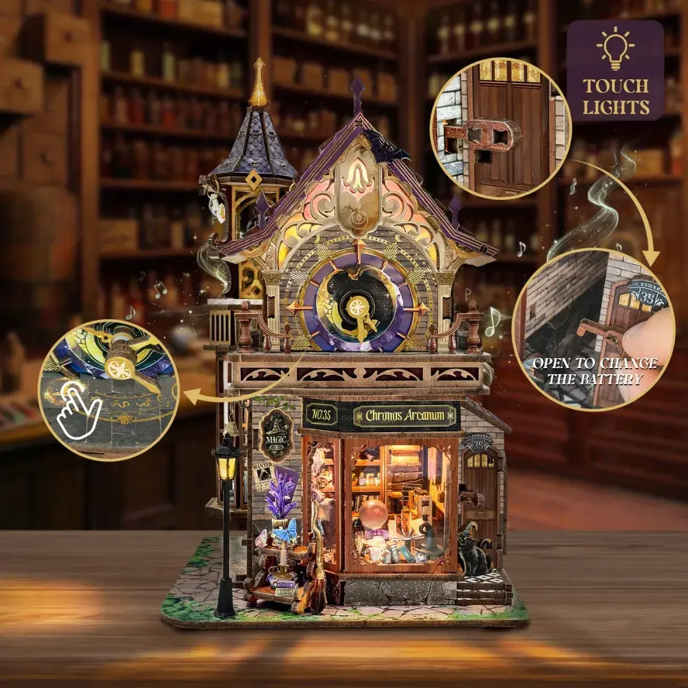 Time Magic Club DIY Miniature Architecture Kit ｜ 3D Wooden Mechanical Puzzles