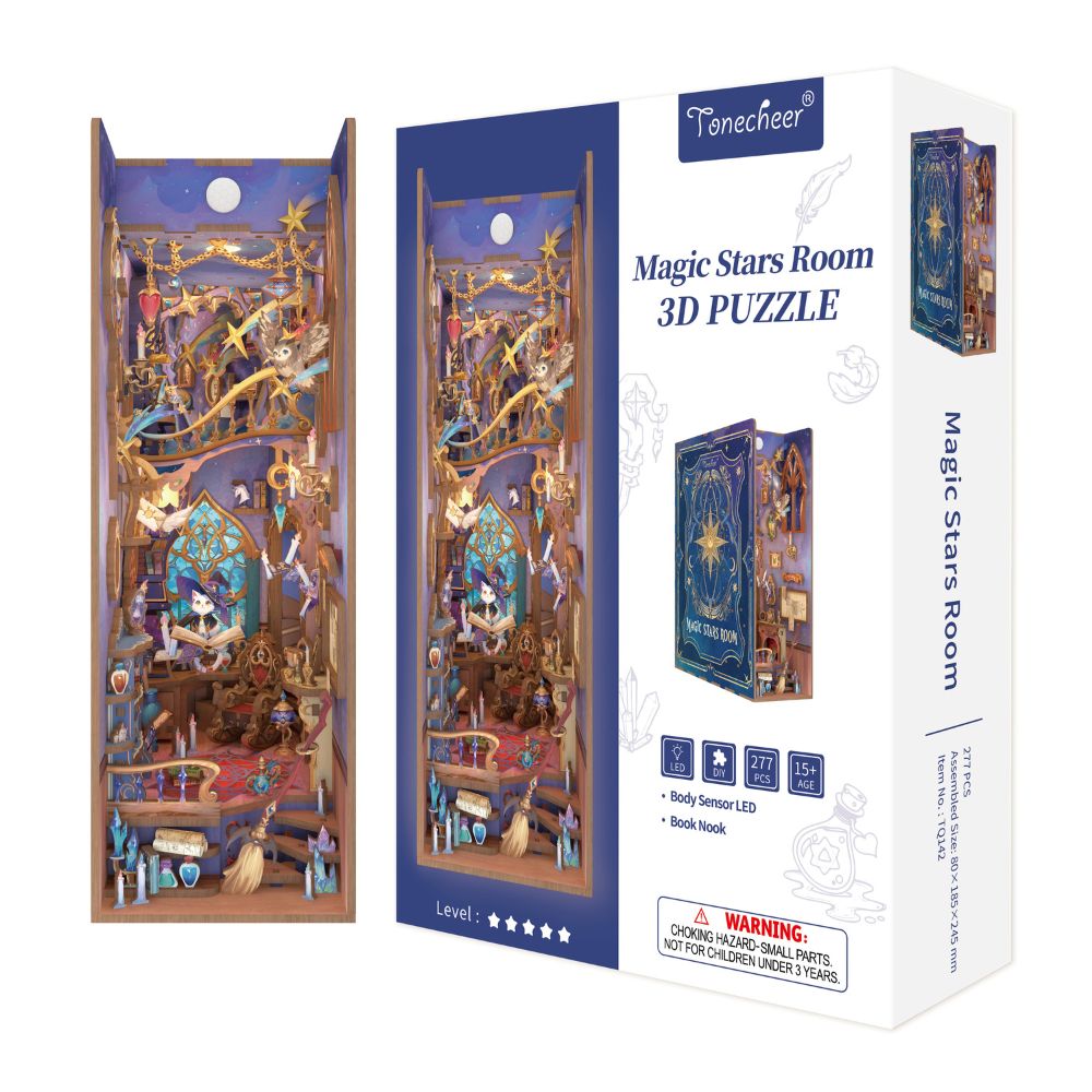 It is a 3D wooden puzzle kit that requires assembly.