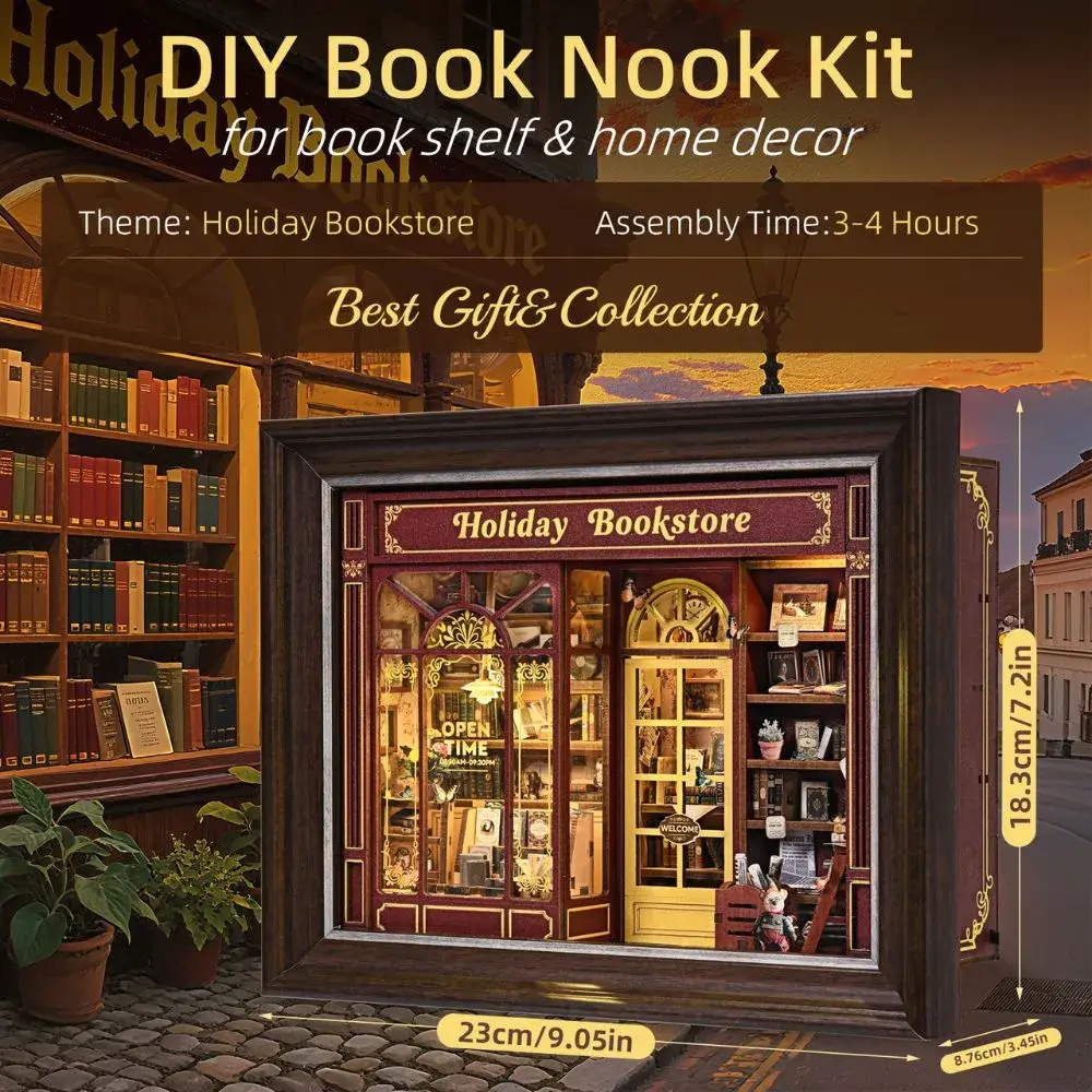 Holiday Bookstore DIY Book Nook Kit