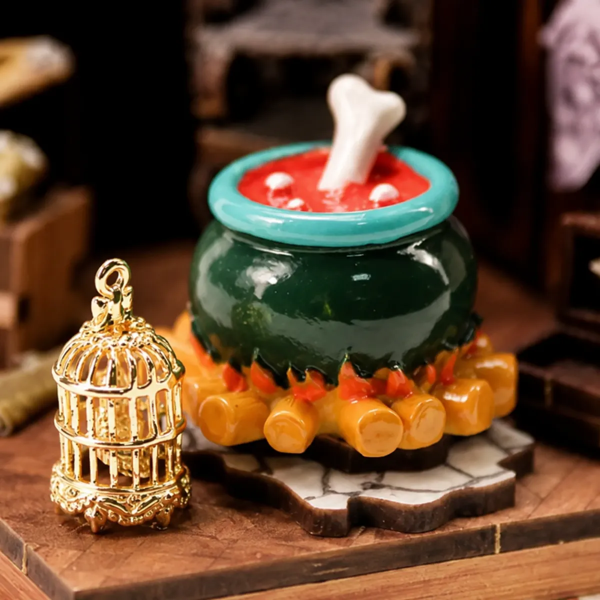 Bubbling Potion Cauldron Scene