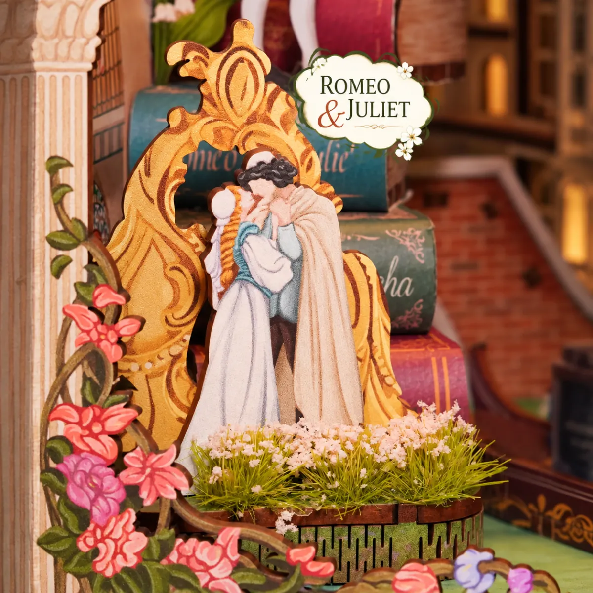 Een romantische ontmoeting tussen Romeo en Julia