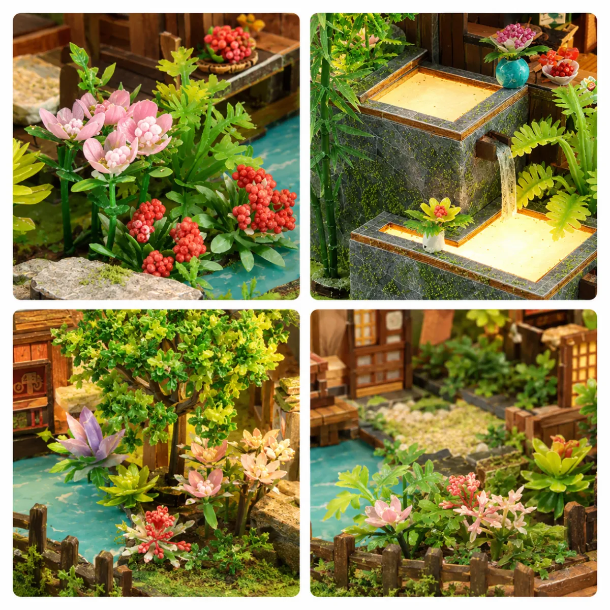 Lush Bamboo Garden Setting