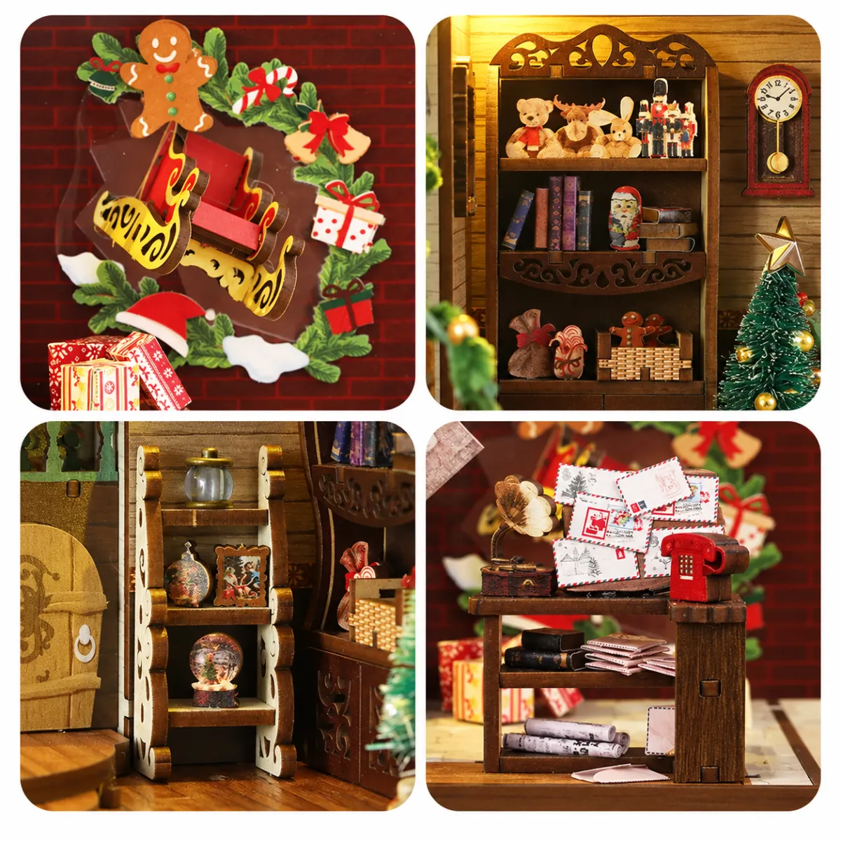 Charmante details van de kerstwinkel