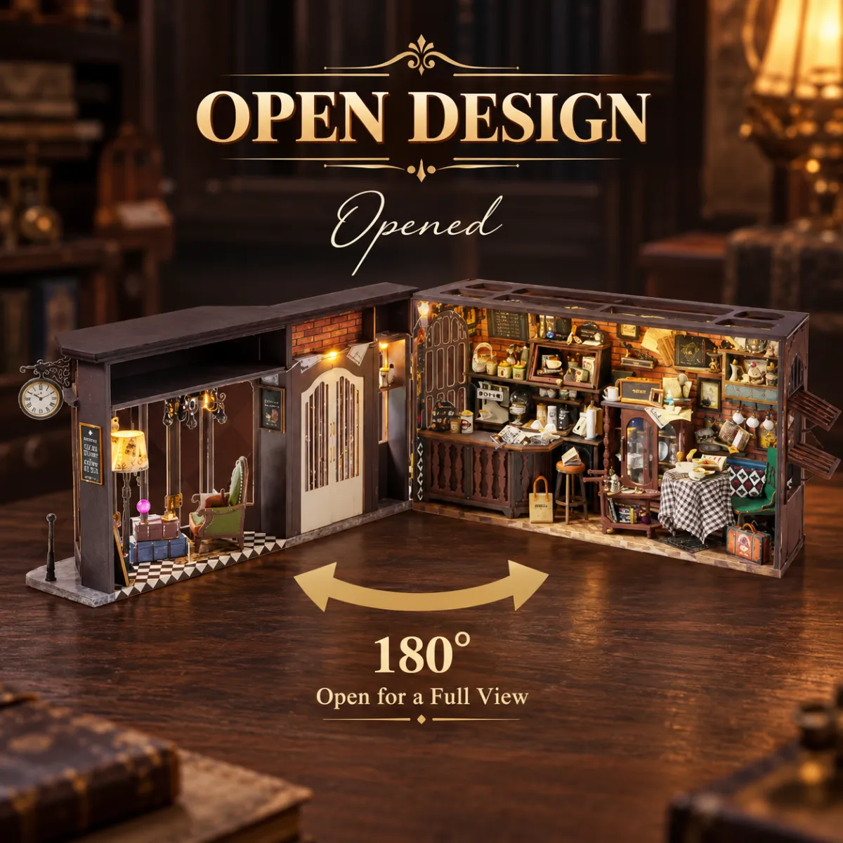 180° Open Interior Display