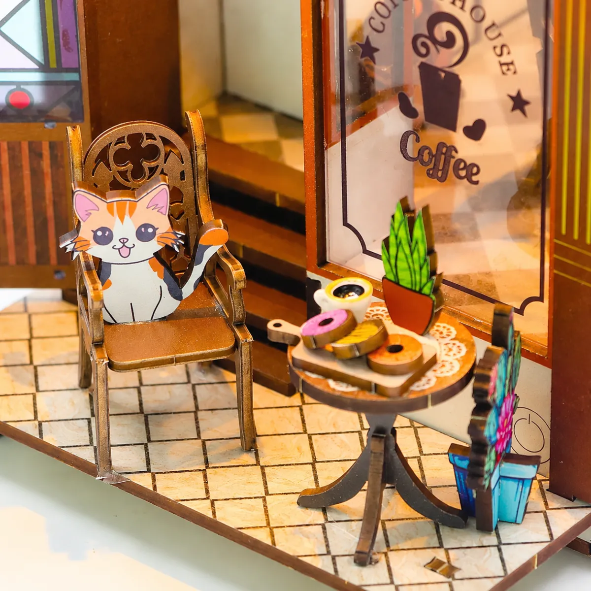 Charmante details van het kattencafé
