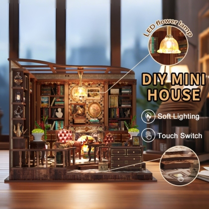 Left Bank Study DIY Mini House Kit l Miniature Kit