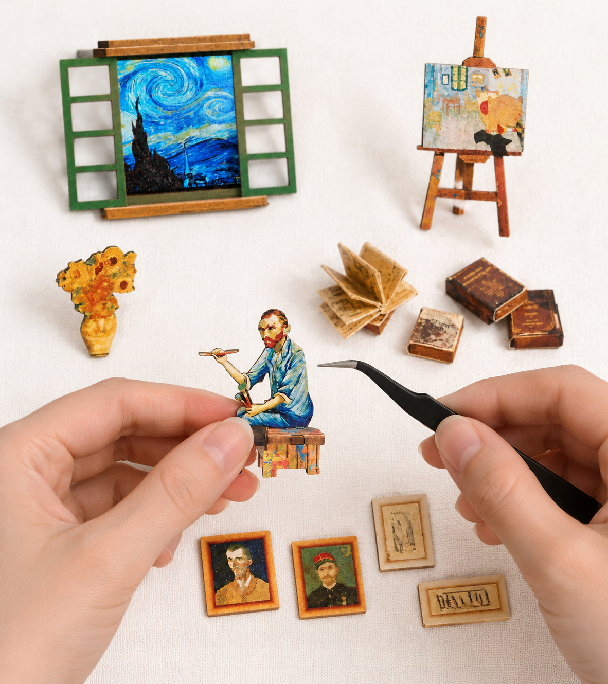 Van Gogh's Dream DIY Dynamic Music & Dynamic Scene Dollhouse build detail