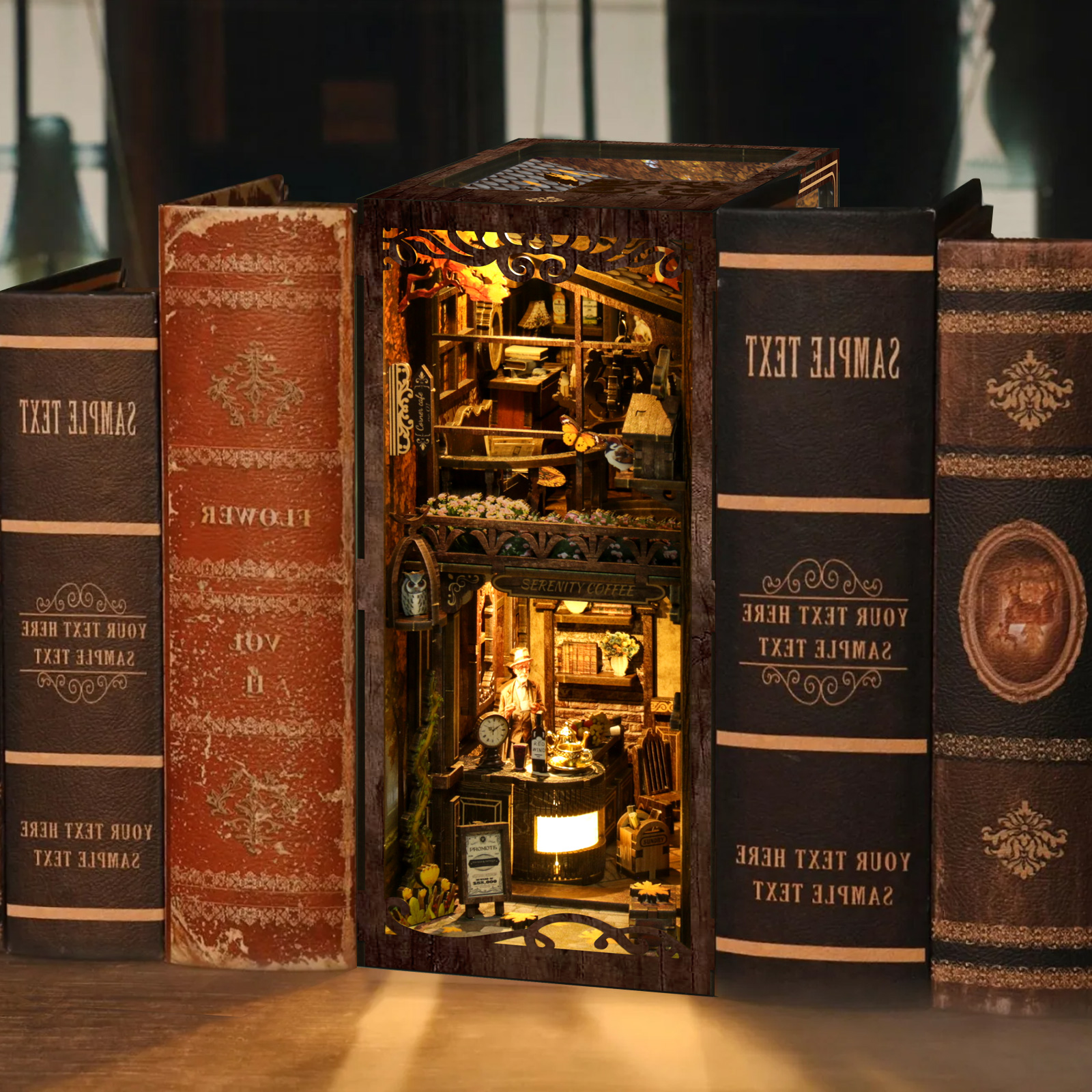 Serenity Coffee House DIY Book Nook Kit-Book Nook World