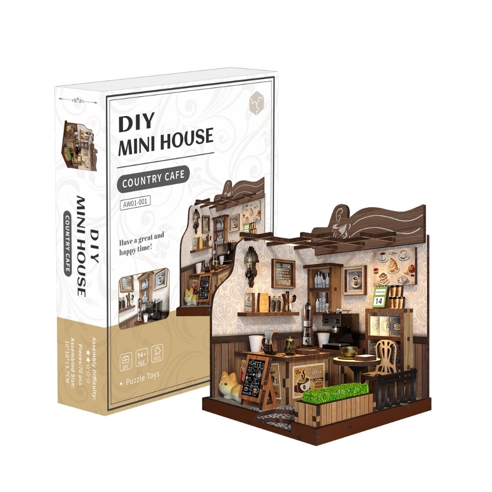 1987 Country Café DIY Mini House Kit | DIY Miniature Kit-Book Nook World