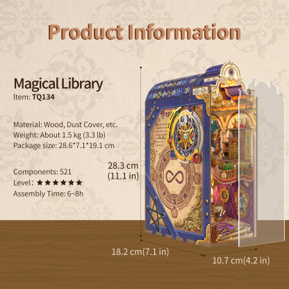 Magical Library DIY Book Nook Kit  (With Dust Cover)-Book Nook World