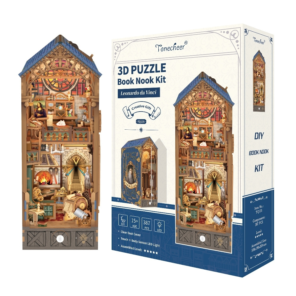 Leonardo da Vinci DIY Book Nook Kit-Book Nook World