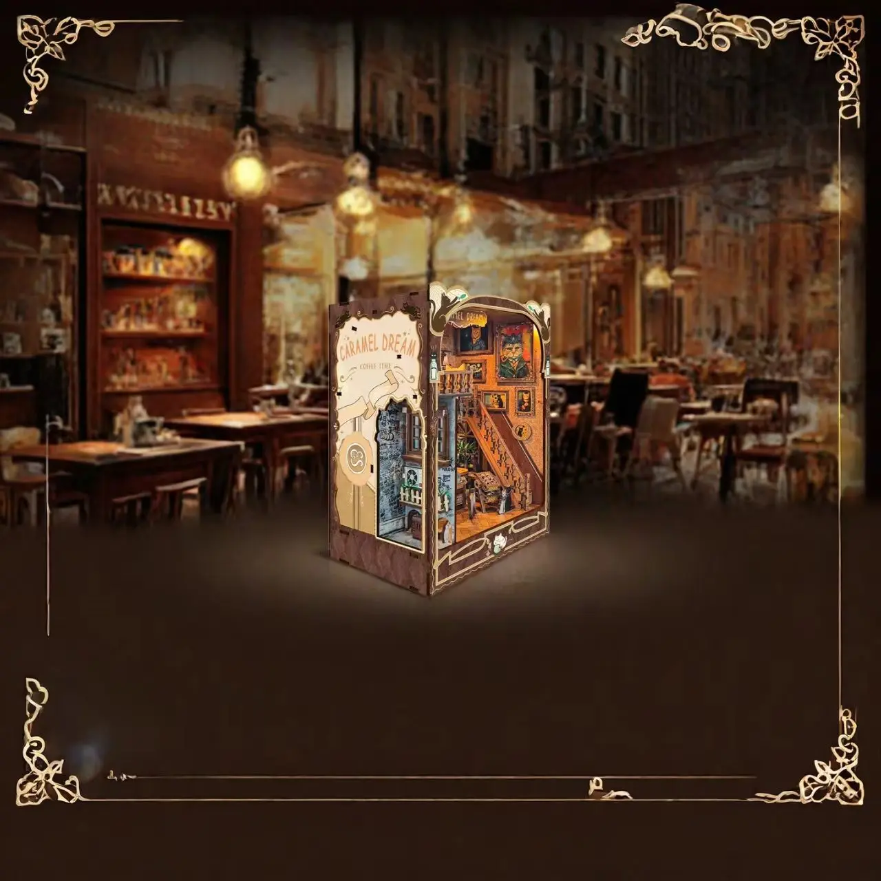 Caramel Dreams Cat Café DIY Book Nook Kit