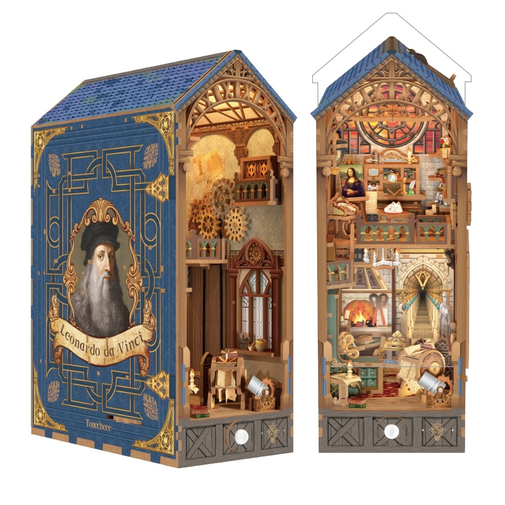 Leonardo da Vinci DIY Book Nook Kit-Book Nook World