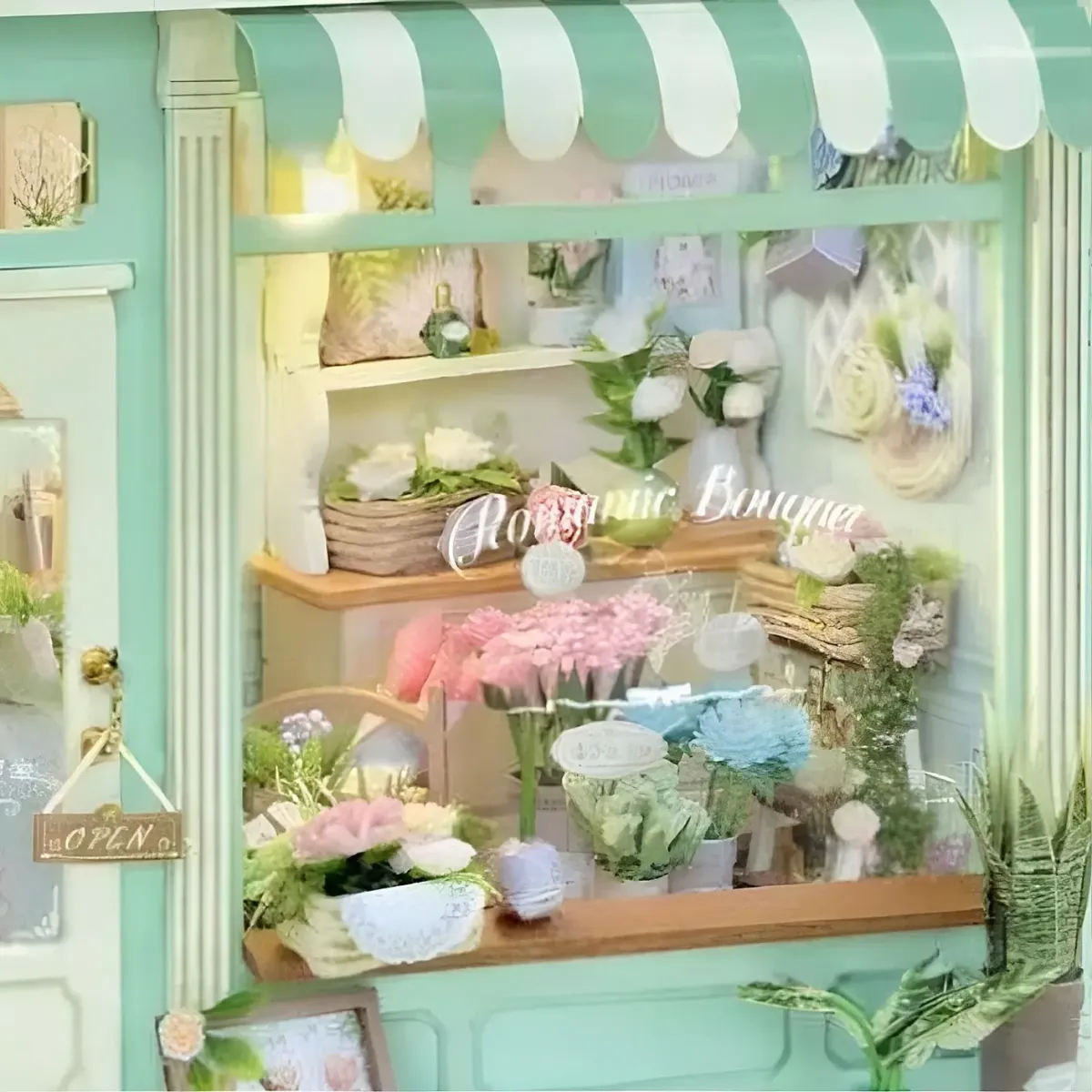 Charming Floral Shop Window Display