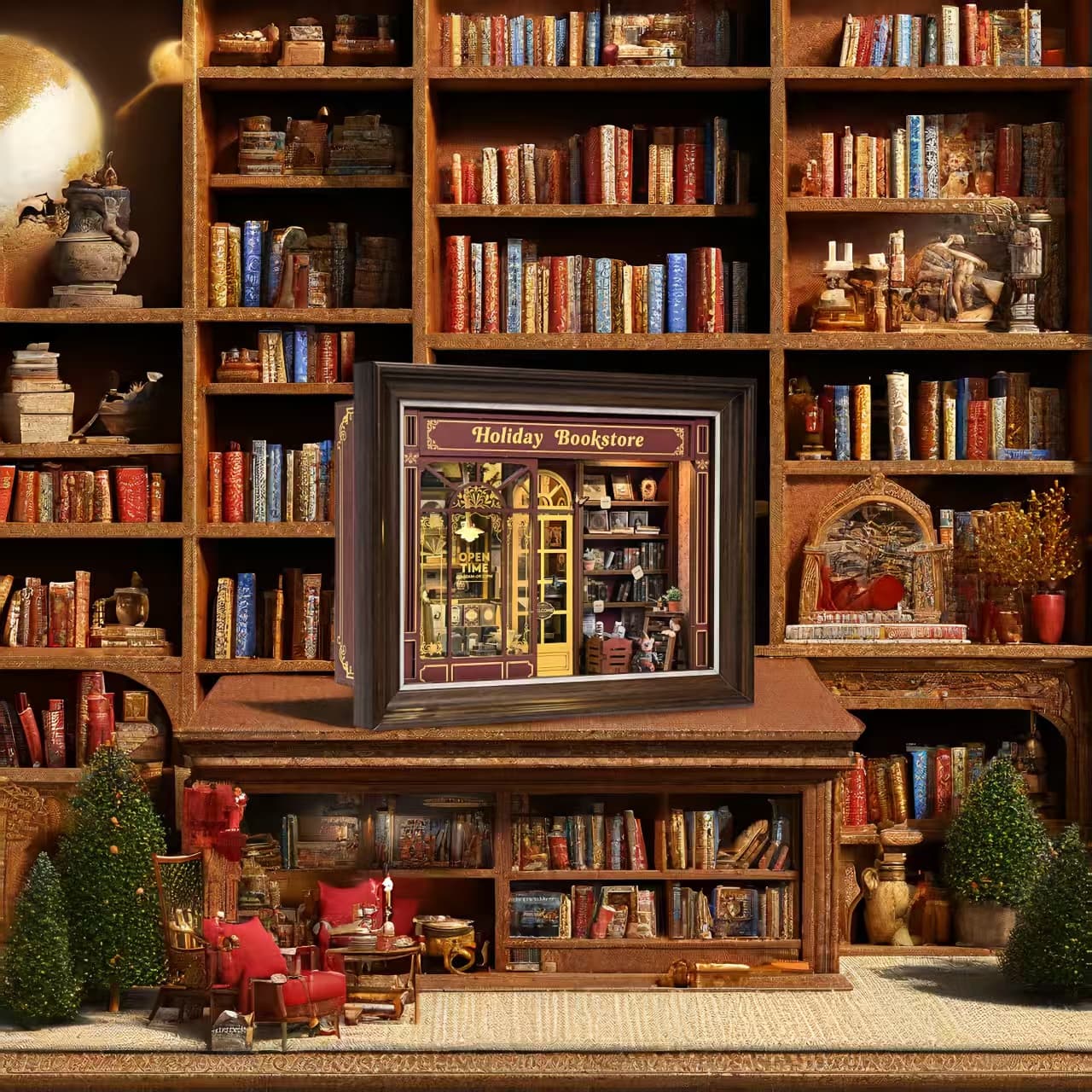 Holiday Bookstore DIY Book Nook Kit