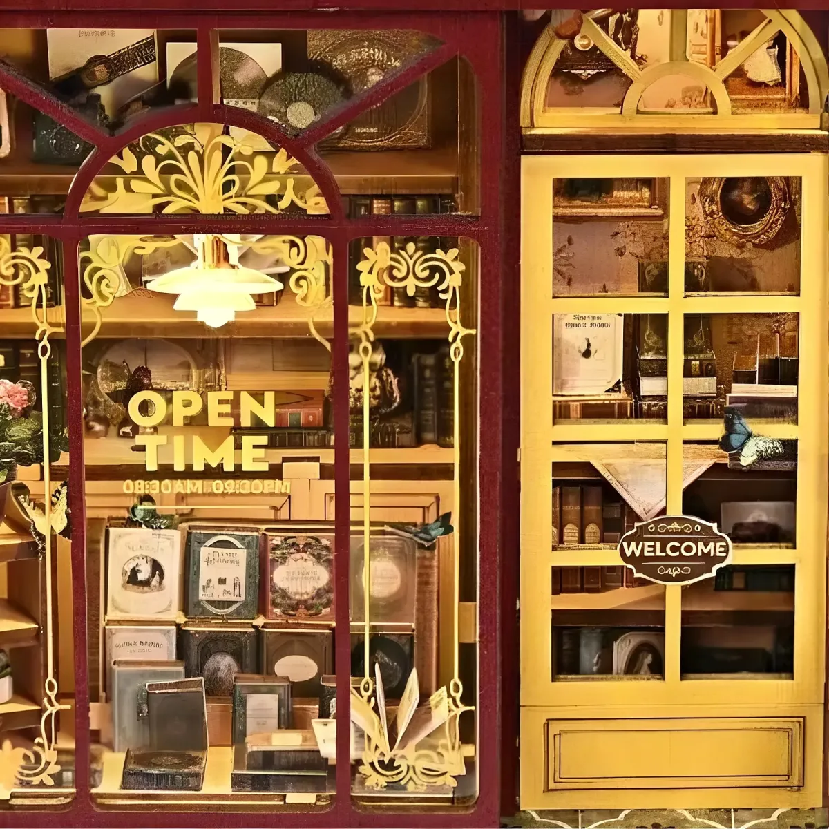 Dual-Color Hollow Filigree Carved Window And Door Set