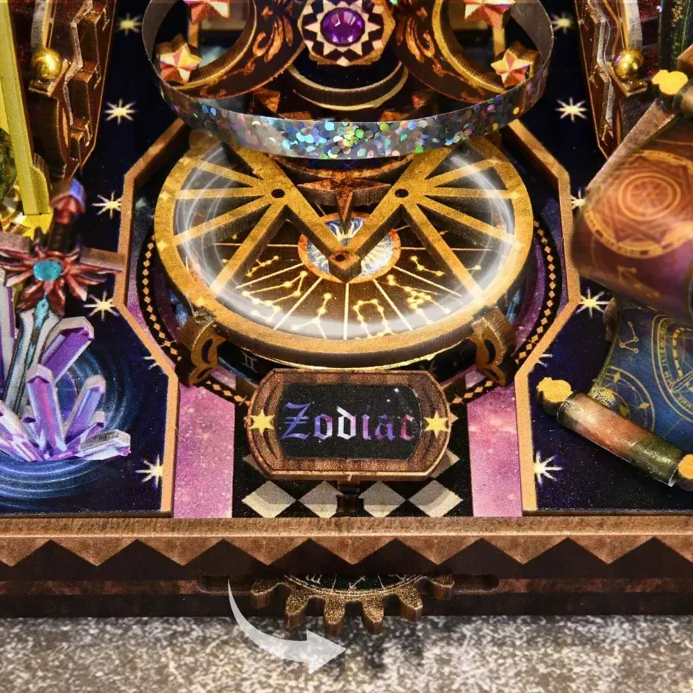 Rotatable Gear-Powered Astrology Mechanism