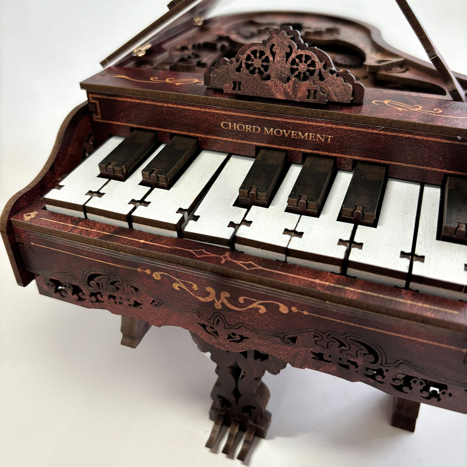 3D Piano Model Kit｜Mechanical 3D Wooden Puzzle Kit-Book Nook World