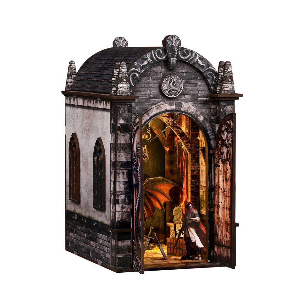 It is a 3D wooden puzzle model kit that requires assembly. 
The kit includes pre-cut wooden boards and decorative pieces. 