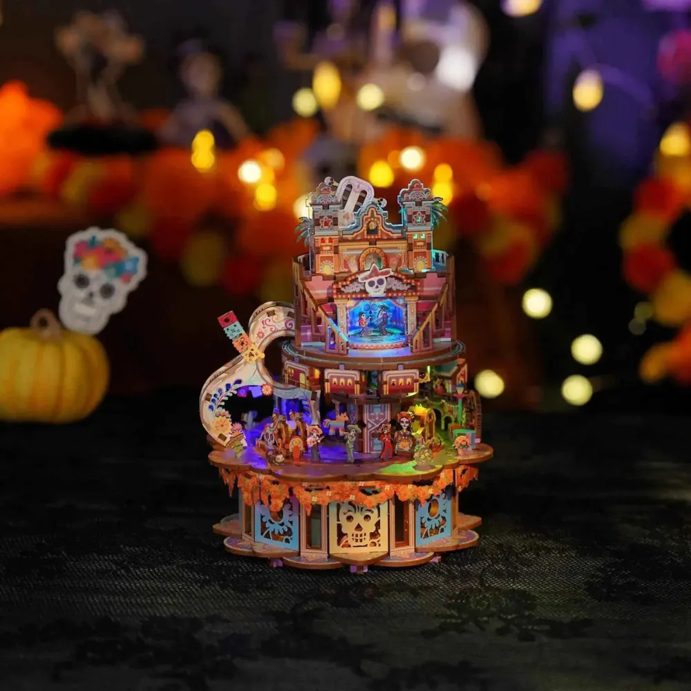 Dreams Wander 3D Creative Musical Puzzle DIY Rotating Music Box Kit