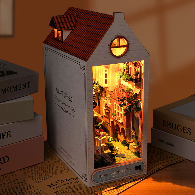 Bruges Ancient City DIY Book Nook Kit-Book Nook World