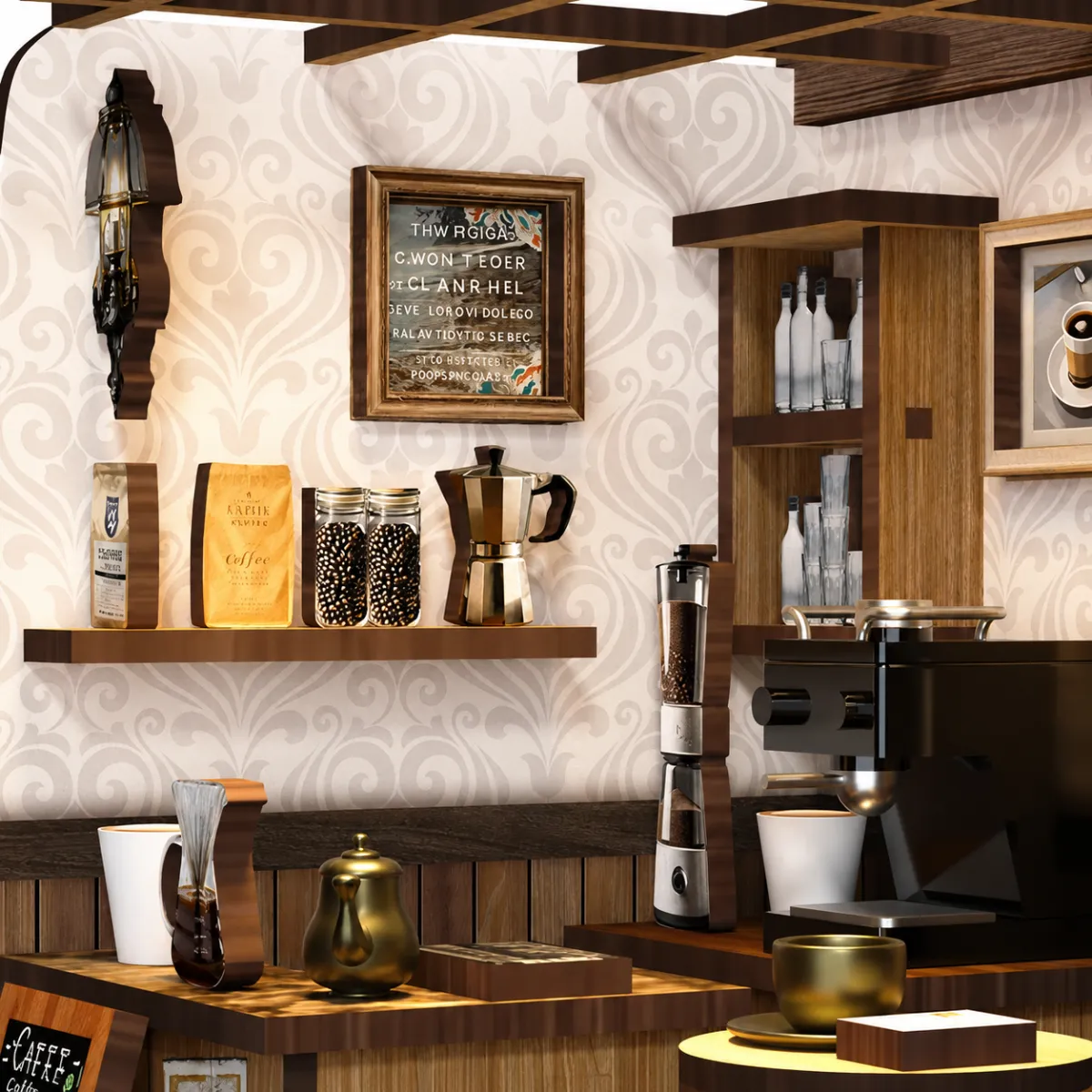 Cozy Vintage Café Atmosphere
