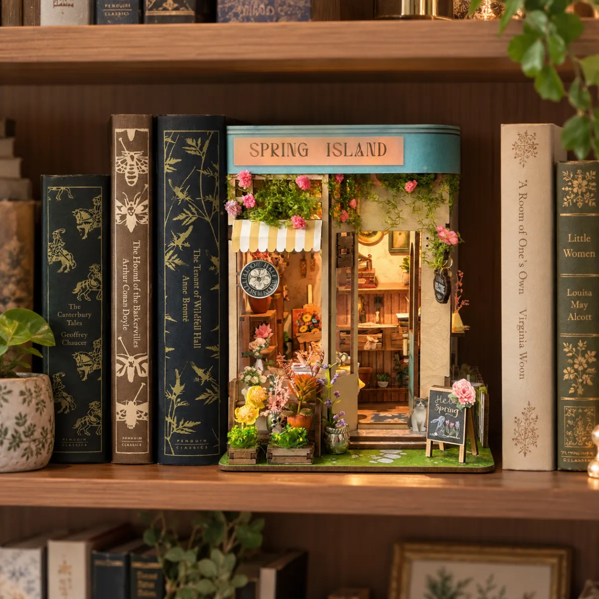 A Charming Spring Shelf Display