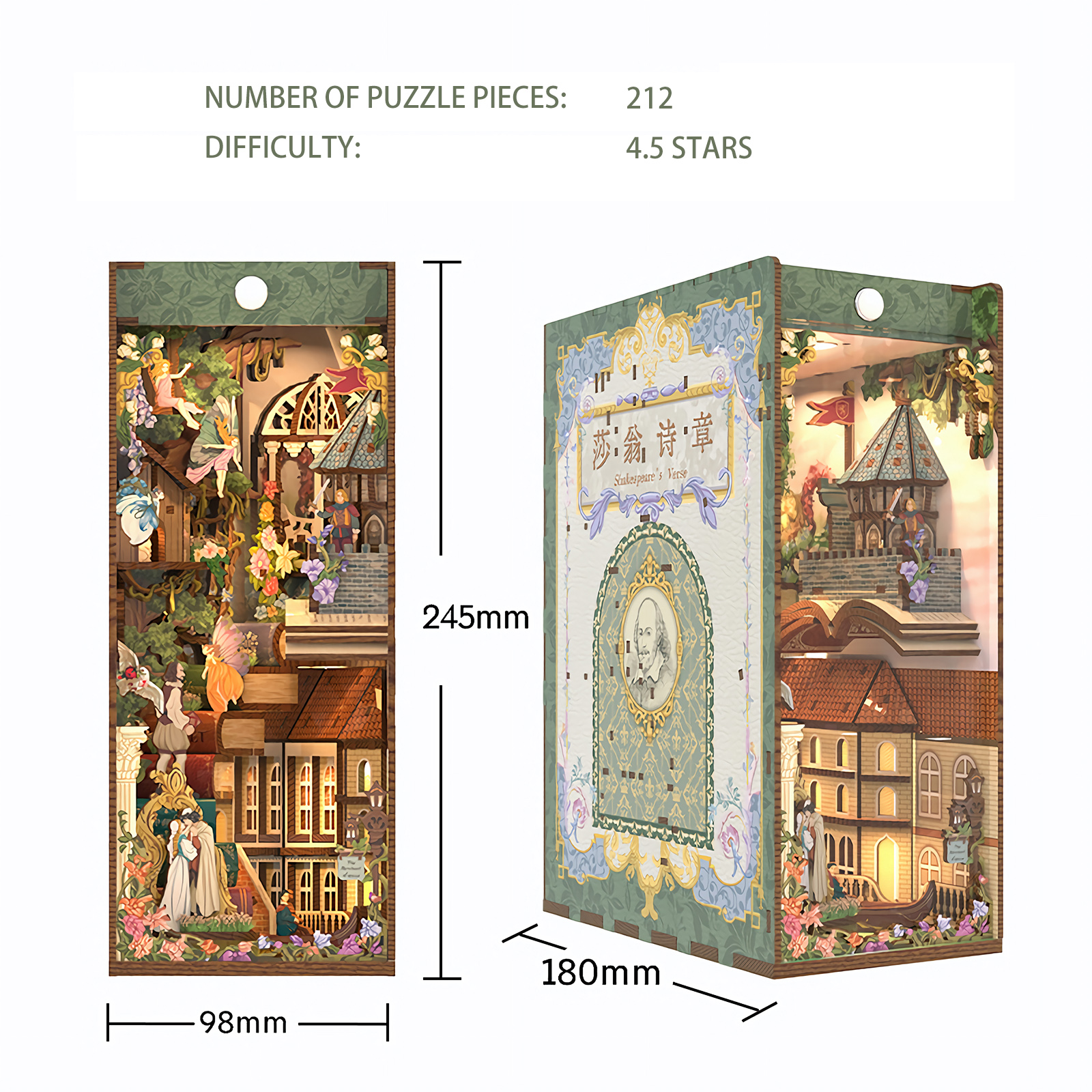Shakespeare’s Verse DIY Book Nook Kit-Book Nook World