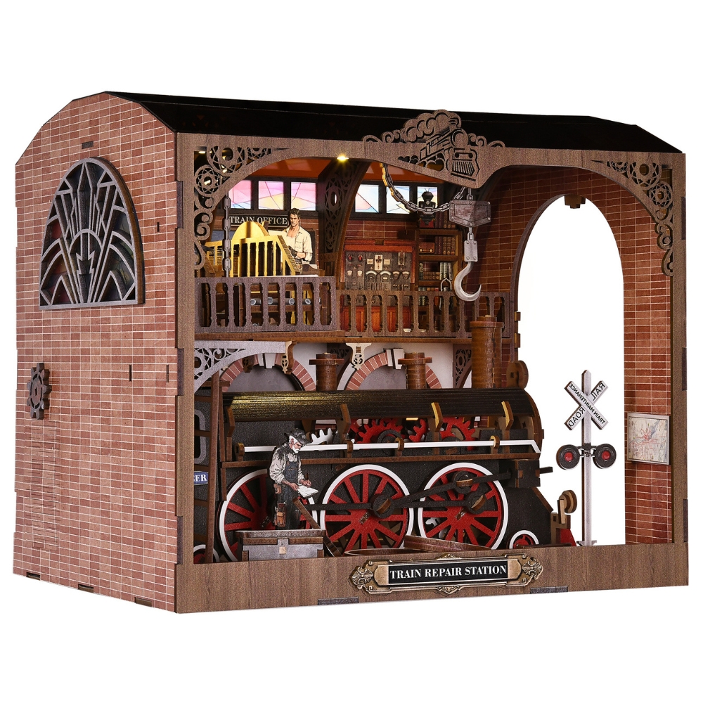 Train Repair Station DIY Book Nook Kit-Book Nook World