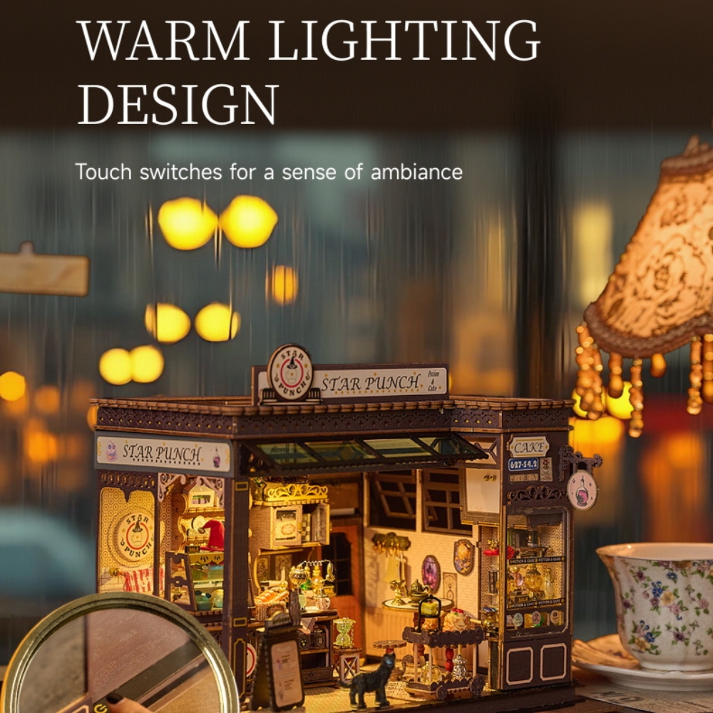 Magic Coffee House Mini House Kit l DIY Miniature Kit-Book Nook World