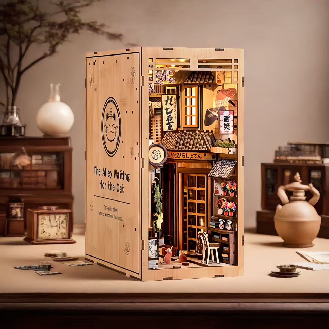 The Alley Waiting For The Cat DIY Book Nook Kit